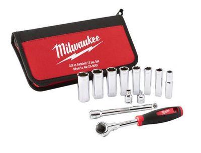 Milwaukee Hylsnyckelsats 3/8" 12-delar