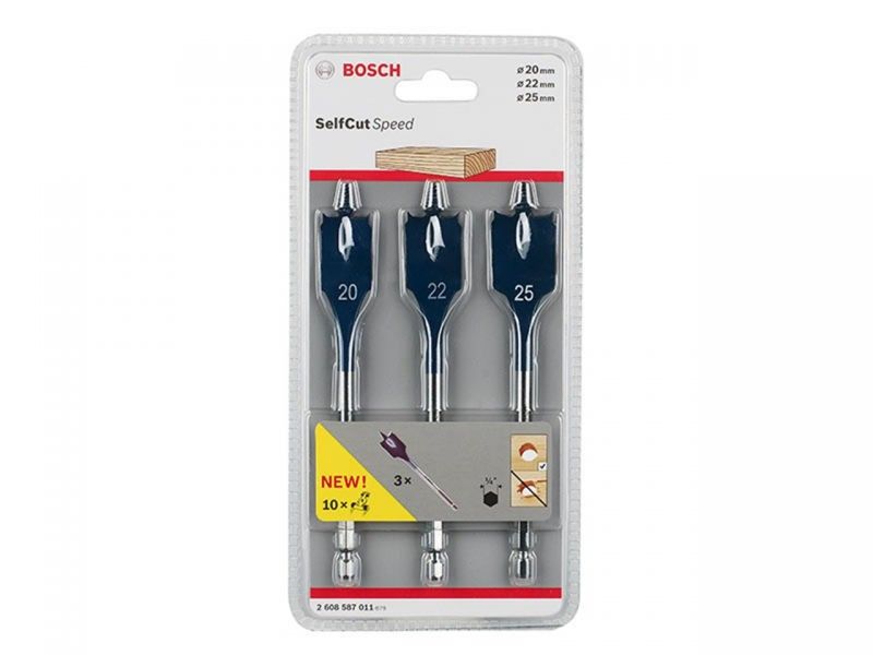 Bosch Centrumborr/Flatborr Sats 20/22/25mm Self Cut Speed