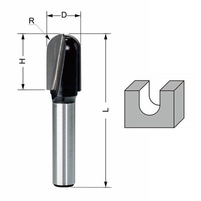 Delver Hålkälsfräs 25×R12.5×20 S=8