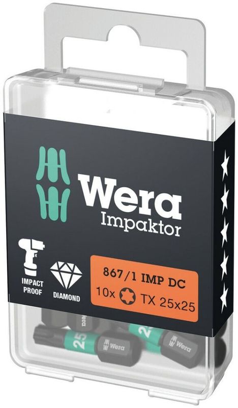 Wera 867/1 IMP DC Impaktor Bits TORX® TX20 x 25 mm (SB-förpackning)