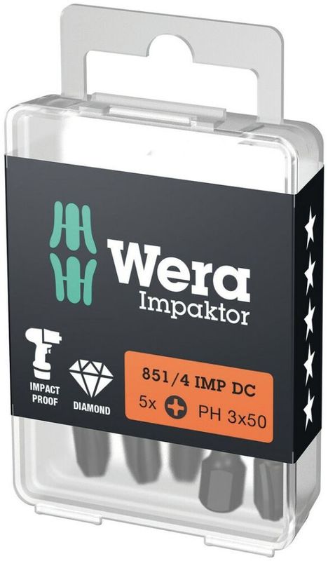 Wera 851/4 IMP DC Impaktor Bits Phillips PH3 x 50 mm