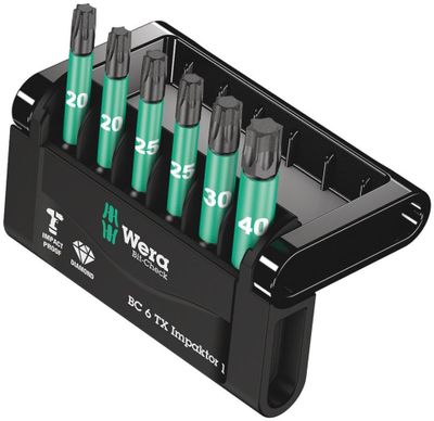 Wera Bit-Check 6 TX Impaktor 1 Bitssats TORX® 50 mm 6 delar