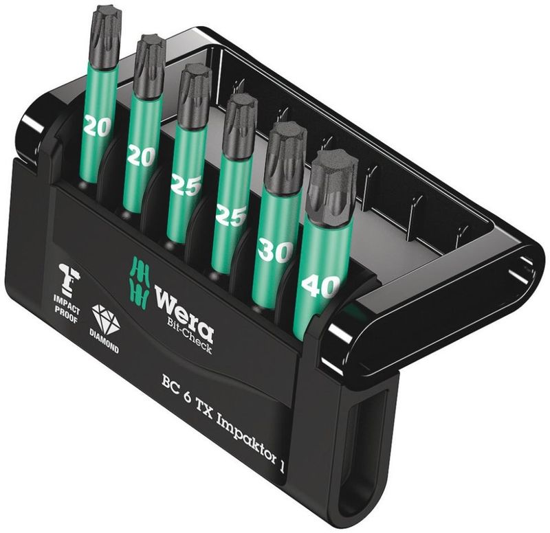 Wera Bit-Check 6 TX Impaktor 1 Bitssats TORX® 50 mm 6 delar