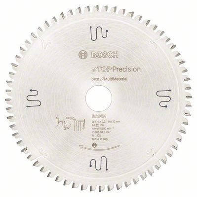 Bosch Sågklinga Top Precision 216mm 64T (Fina snitt)