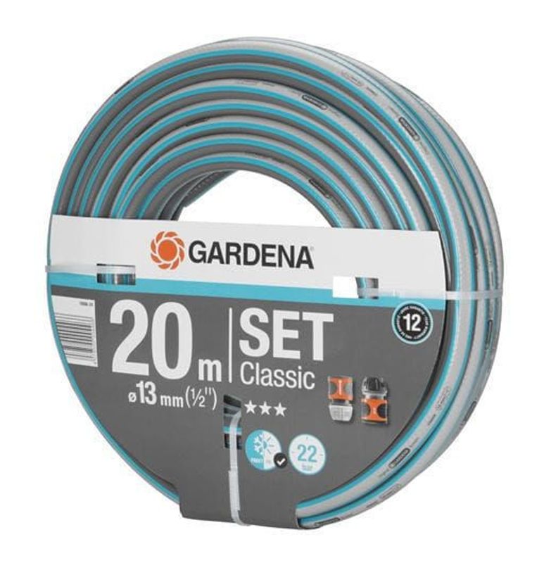 Gardena 18006-24 Classic 20m 1/2" Set med 1x18215-20 & 1x18213-20