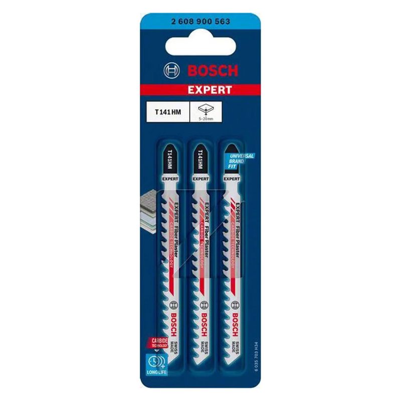 Bosch Expert 'Fiber Plaster' T 141 HM sticksågblad, 3 st