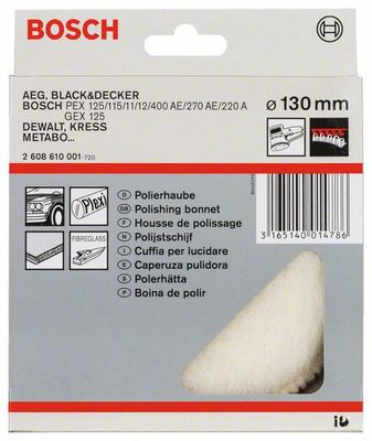 Bosch polerrondell av lammskinn 130 mm