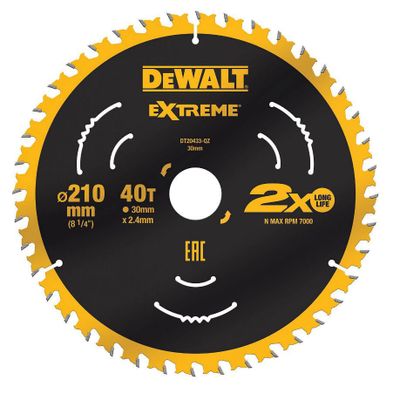 DeWalt DT20433 Cirkelsågklinga 210x30mm 40T