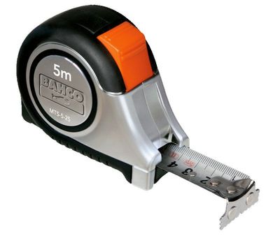 Bahco MTS-5-25 Måttband 5m 25mm Rostfritt mm/tum