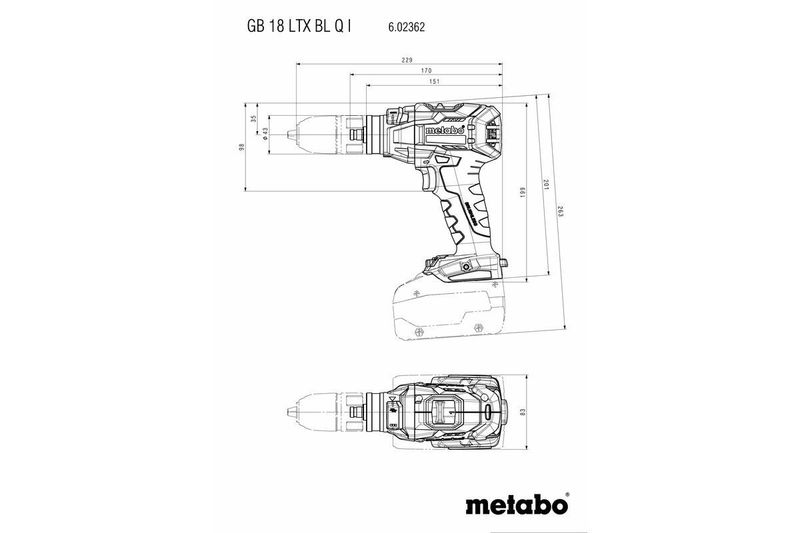 Metabo Gängmaskin GB 18 LTX BL Q I 18V (utan batteri)