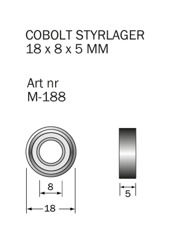 Cobolt Kullager 18 x 8mm