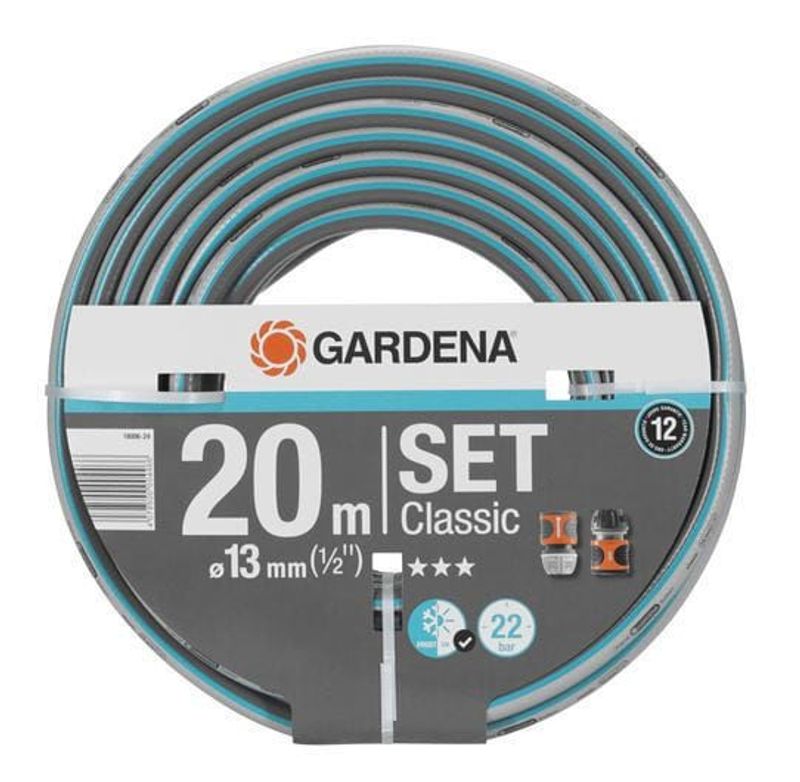 Gardena 18006-24 Classic 20m 1/2" Set med 1x18215-20 & 1x18213-20