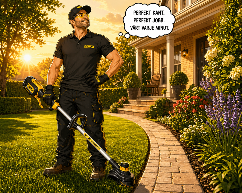 DeWalt batteridriven grästrimmer 18V - En riktigt bra batteritrimmer