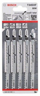 Bosch Sticksågsblad 5-P Byggvirke med spik T345XF