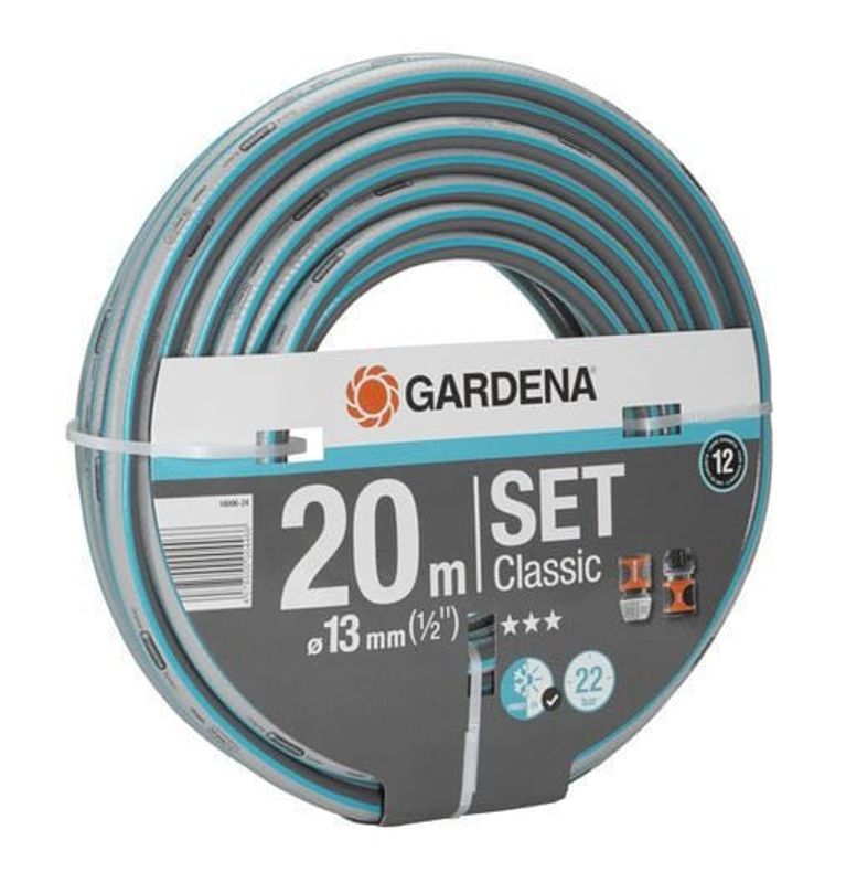 Gardena 18006-24 Classic 20m 1/2" Set med 1x18215-20 & 1x18213-20