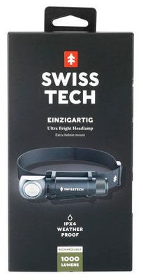 Swisstech EINZIGARTIG Pannlampa - 1000 Lumen Uppladdningsbar