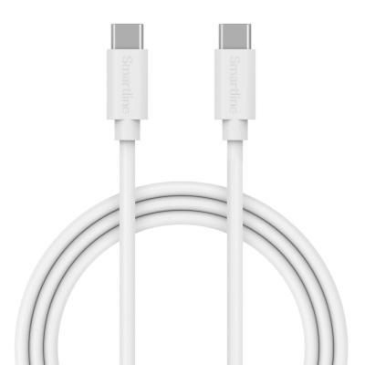 laddkabel usb-c/usb-c 2.0 1m vit