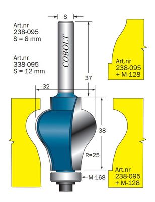 Cobolt Profilfräs L=38 D=32 SL=38 S=12