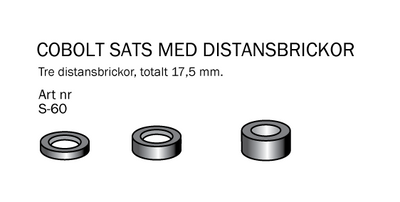 Cobolt S-60 Sats 3st Distanser D=16mm