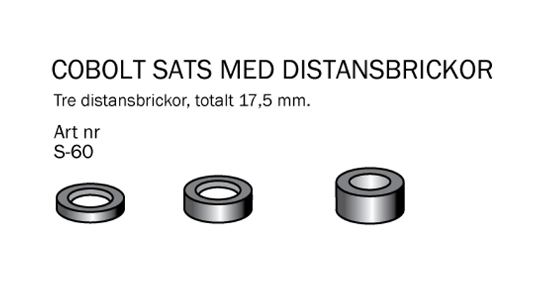 Cobolt S-60 Sats 3st Distanser D=16mm
