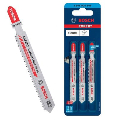 Bosch Expert ‘Carbon Fiber Clean’ T 108 BHM sticksågblad, 3 st Carbide