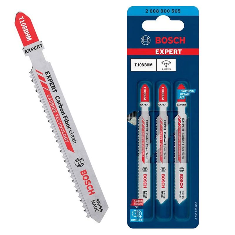 Bosch Expert ‘Carbon Fiber Clean’ T 108 BHM sticksågblad, 3 st Carbide