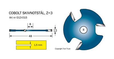 Cobolt Notskiva 1,5 mm D=48 Z=3