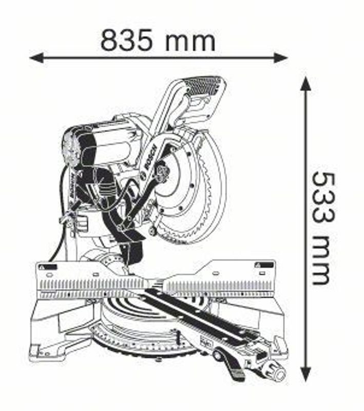 Bosch GCM 10 GDJ Kap-/Gersåg 254mm 1800W