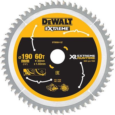 DeWalt DT99564 Sågklinga XR 190mm 60T (Fina Snitt)