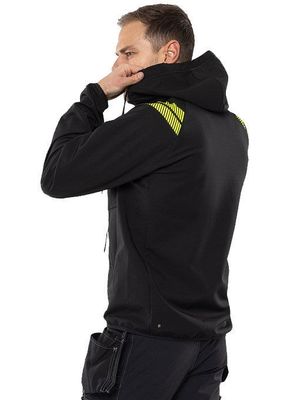 Fristads Softshell-jacka med huva 7461 GBON Svart/Grå