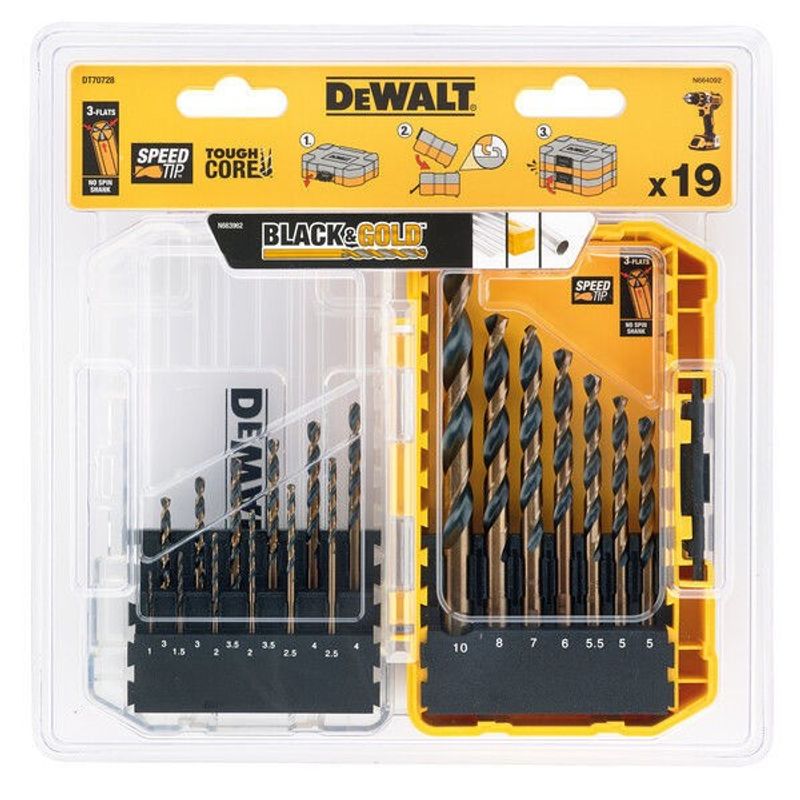 DeWalt multimaterialborrset DT70728 19 delar