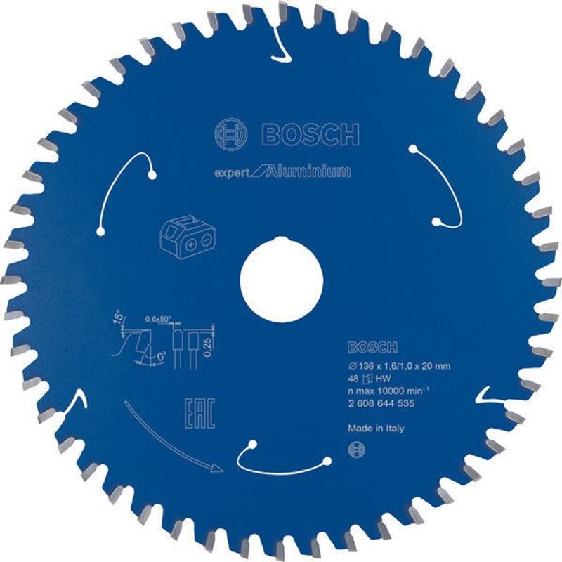 Bosch Expert for Aluminium Cirkelsågklinga 136x20x48T