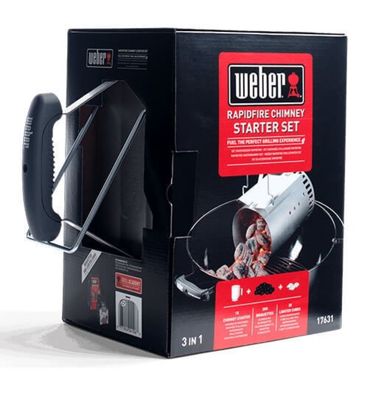 Weber Startkit 3 in 1 (Skorsten, Briketter och Tändkuber)