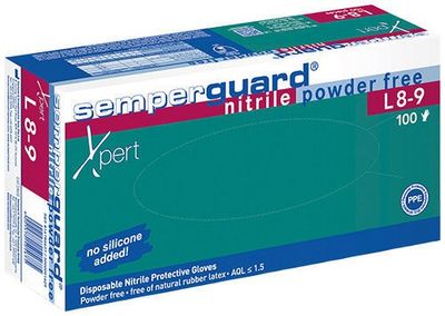 Semperguard Nitrile Xpert korttidshandske storlek 10 90 st XL