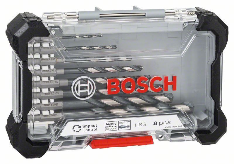 Bosch Metallborrsats IMPACT CONTROL HSS 2-10mm 8-delar