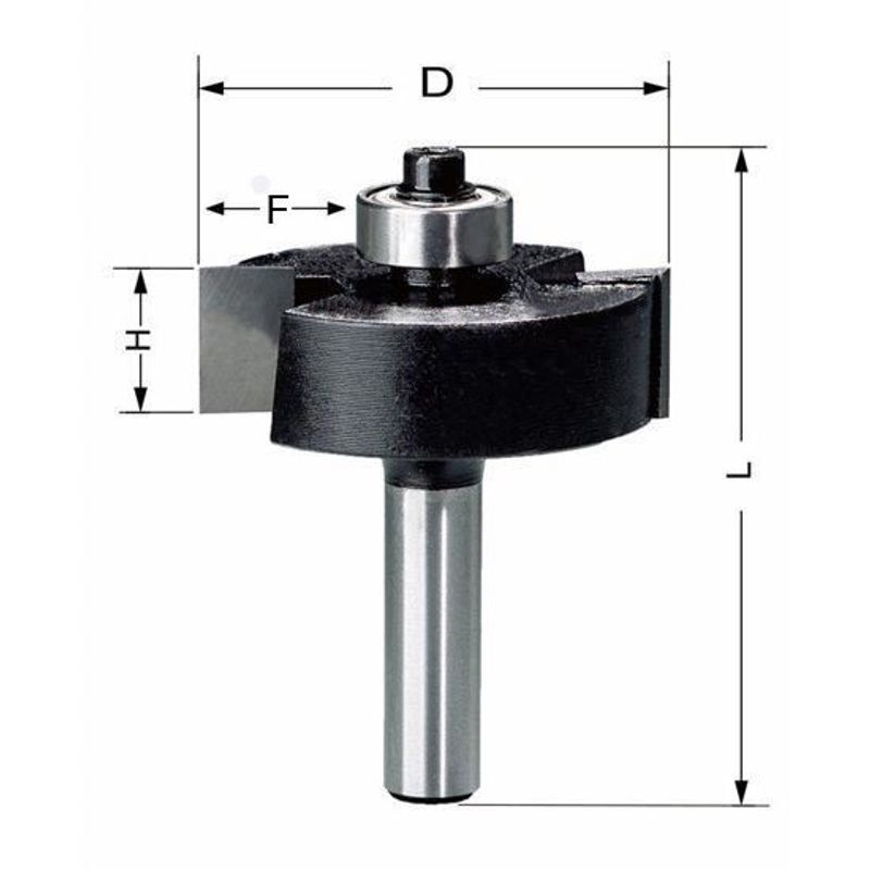 Delver Falsfräs 22.2x12.7x54 T=6.3 S=8