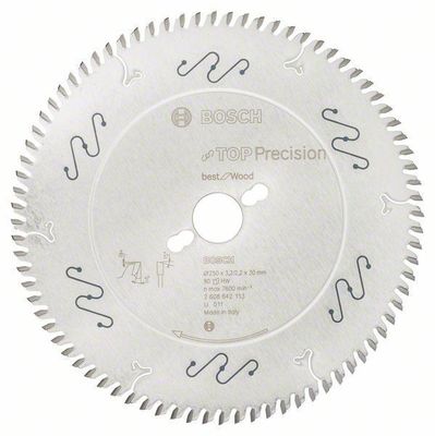 Bosch Sågklinga Top Precision 250mm x 80T (Fint snitt)