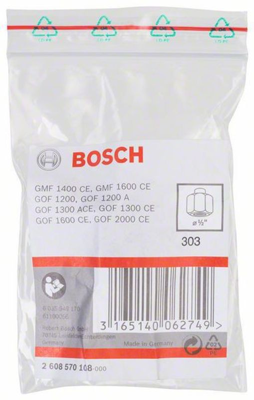 Bosch Spänntång m. mutter 1/2" (GMF/GOF)