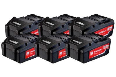 Metabo 6 X LI-POWER-BATTERIPAKET 18 V/5,2 AH