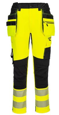 Portwest DX454 Hi-Vis Hantverksbyxor med avtagbara hängfickor KL2