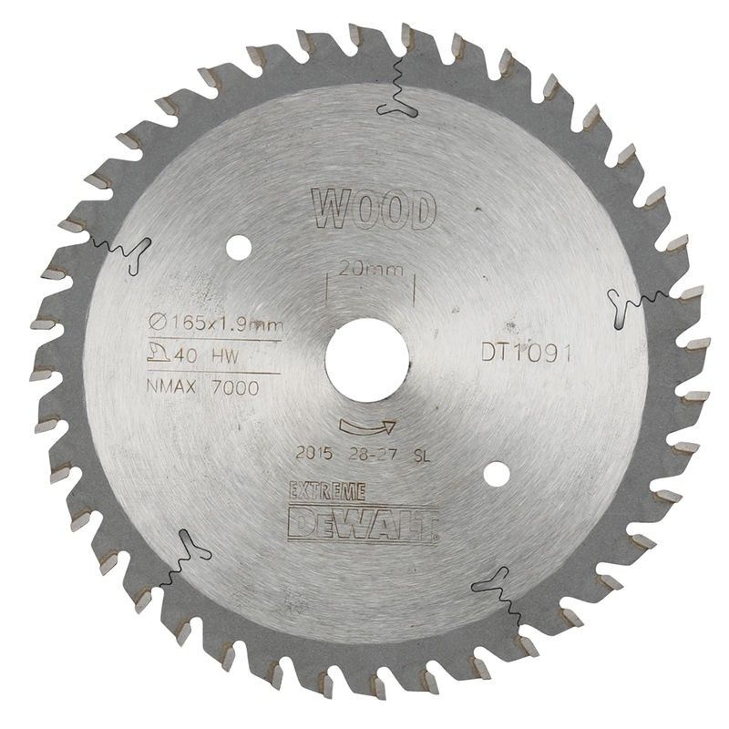 DeWalt DT1091 Sågklinga 40T 165x2x20mm