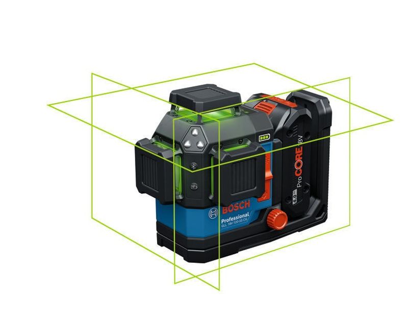 Bosch GLL 18V-120-33 CG Kors-/Linjelaser 18V (1x4,0Ah ProCORE)