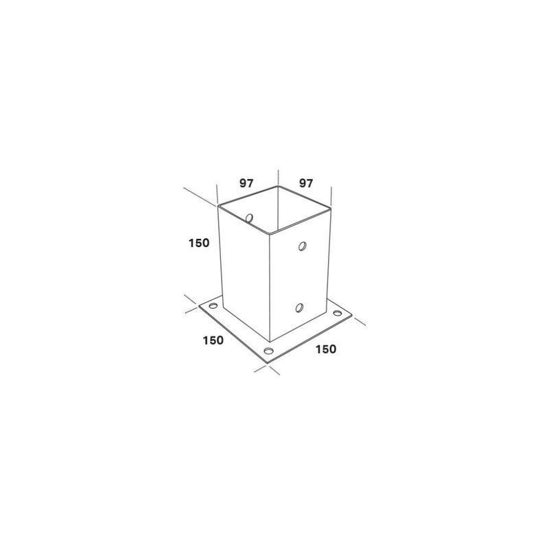 FAST CC Stolpplatta PSP 97x97