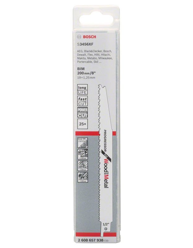 Bosch S3456XF Tigersågblad Rivningsblad Trä/Metall 25-P