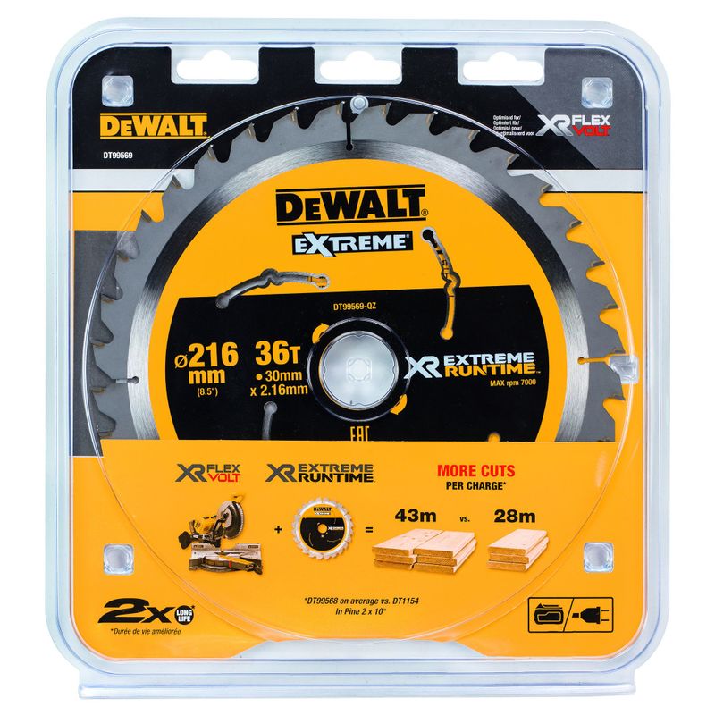 DeWalt DT99569 Sågklinga XR 216mm 36T (Universal)