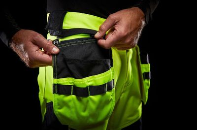 Helly Hansen 77472 ICU Hantverksbyxa High-Vis Yellow/Ebony