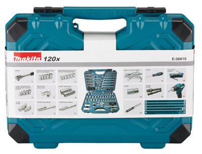Makita E-06616 Hyls- & nyckelsats Bits 120-delar