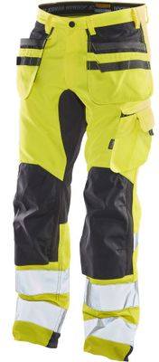 Jobman 2240 Hantverksbyxa Stretch Varsel HV Gul/Svart