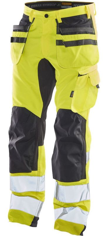 Jobman 2240 Hantverksbyxa Stretch Varsel HV Gul/Svart