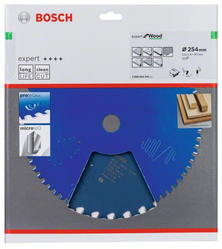 Bosch Sågklinga 254x30mm 32T Expert Wood för Grovklyvning